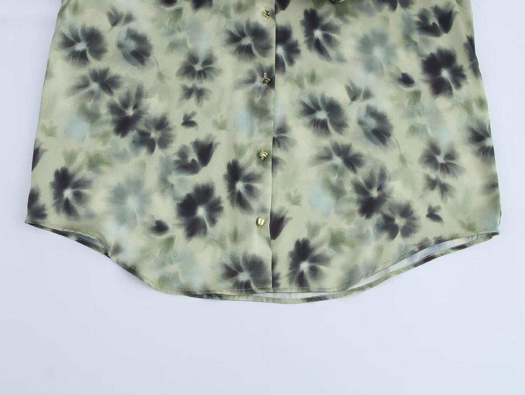 2025 Spring Women's European & American Fashion Silk Satin Classic Shirt