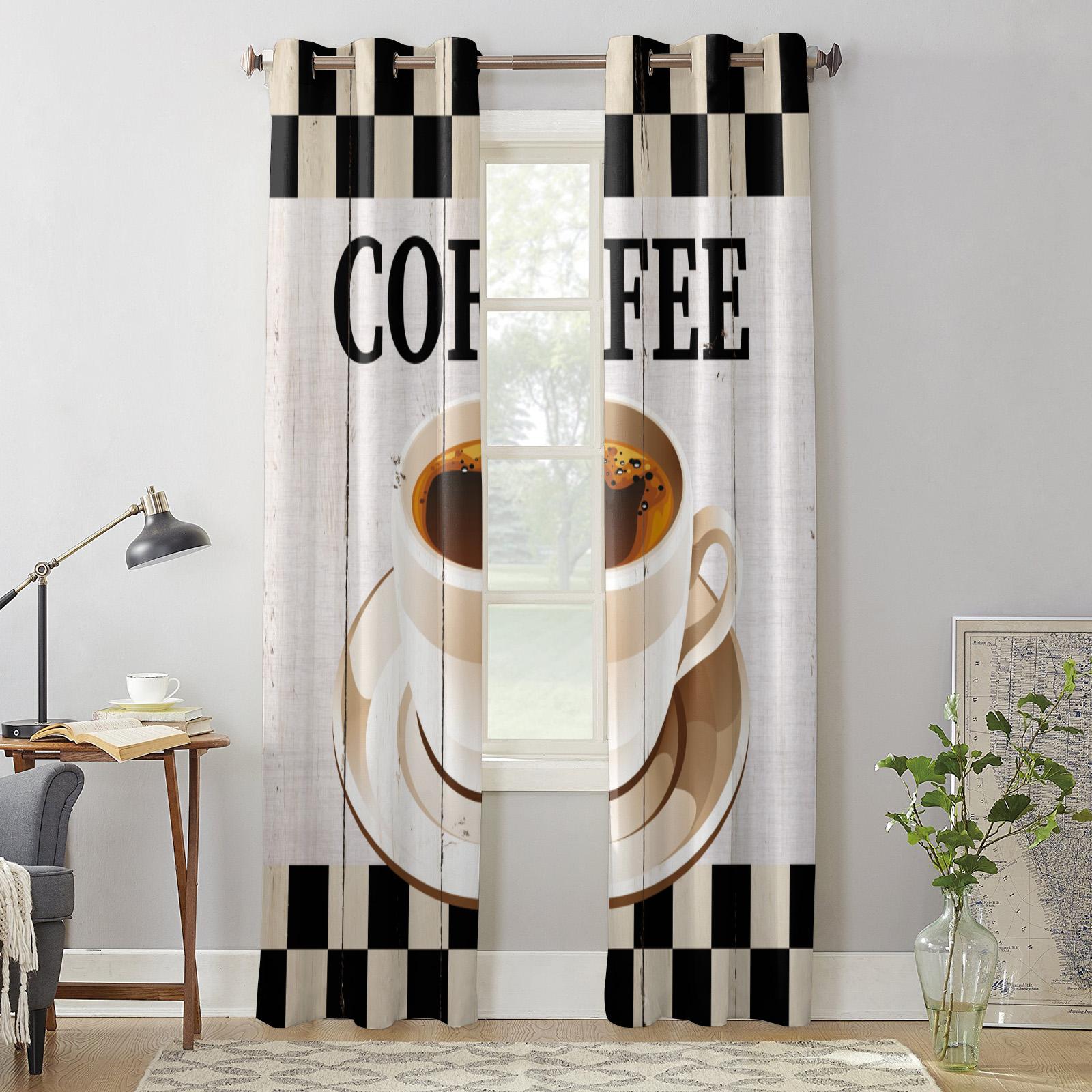 Кофейные ретро деревянные решетчатые оконные шторы — фото 4