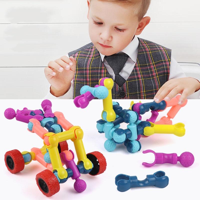 Versatile Structure Puzzle Set Toys Assembled Skeleton Building Blocks DIY Kids Multifunctional Multi-style Building Blocks Toys