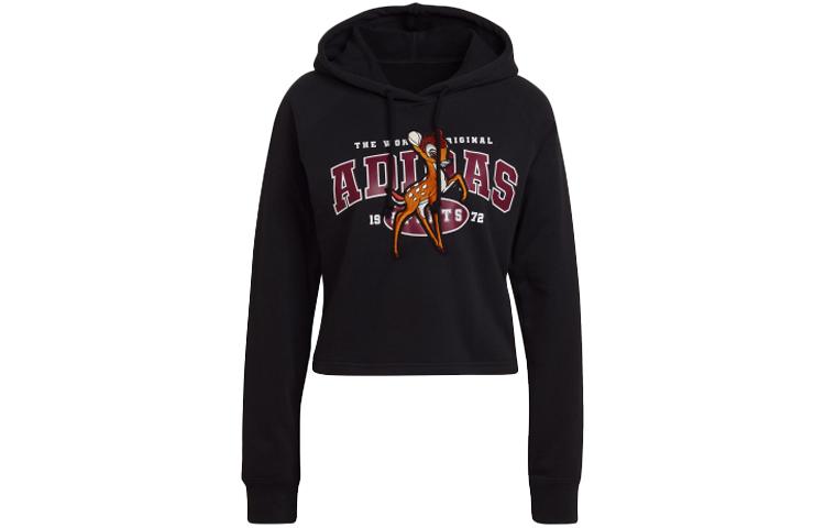 Adidas Originals Adidas Originals X Disney Sweatshirts Women s Black Hooded Moderate Regular HE6875 32