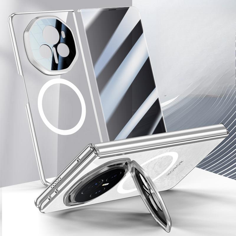 It Is Suitable for The HONOR Magic V3 Phone Case Stand, Featuring A Magnetic Transparent Full-case Shockproof, Simple and High-end Casing