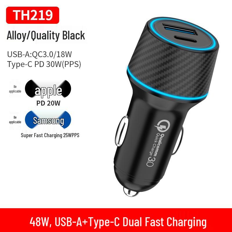 Superschnelles 60W Autoladegerät für Apple, Samsung, Huawei - PD-Schnellladen kompatibel