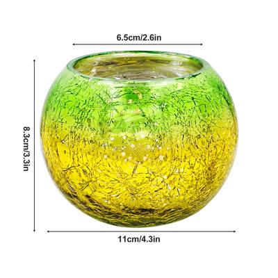 Candle Holder Multipurpose Glass Tealight Candle Holder Decoration Electroplated Gradient Colorful Candlestick Holder