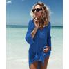 2025 New Beach Cover Up Bikini Crochet Knitted Tassel Tie Beachwear Summer Swimsuit Cover Up Sexy See-through Beach Dress