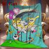 Marsupilami Anime Style 2D Flat Pattern Flannel Blanket High Quality All Seasons Warmth and Comfort Perfect for Christmas Gifts.