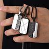 Stylish Dogtags Necklace for Men Boy,Waterproof Stainless Steel Pendant Necklaces,Birthday Anniversary Jewelry Gift