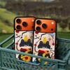 Cartoon Gold Embossed Cat iPhone 14/13/Pro Max Case Anti-Fall