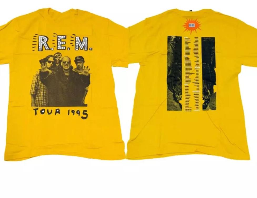 Футболка унисекс с коротким рукавом REM Band Tour 1995 Подарок для фаната Размеры от S до 5XL XXXL