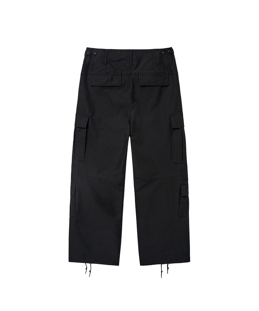 YOUCHE PRET A PORTER Sq Field Cargo Trousers Black