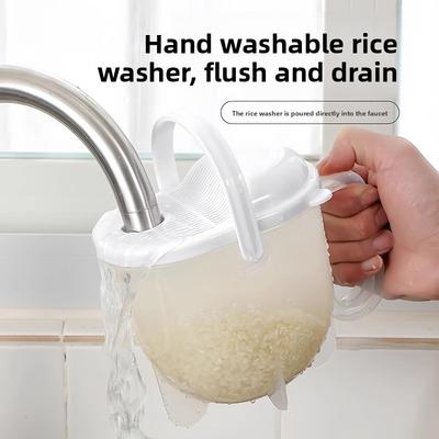 Hand-free Drain Flush Drain Rice Basket