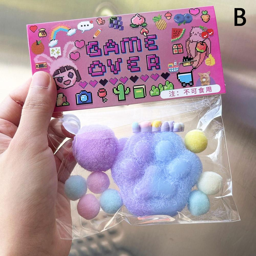 

Мини-игрушки Непоседа Игрушка Kawaii Плюшевая кошачья лапа Прозрачная игрушка Сжатие Кубик для снятия стресса S8L0 B-one-size