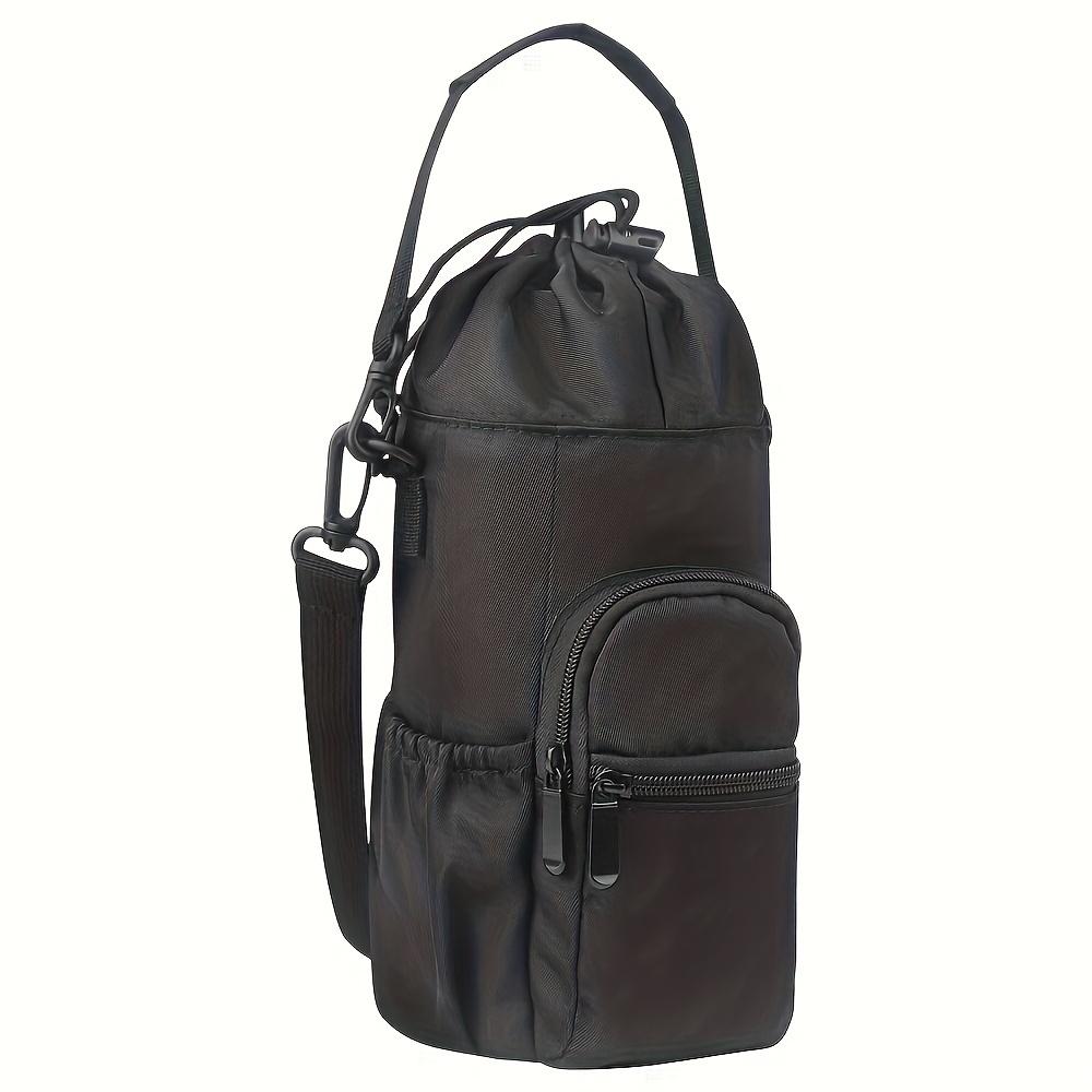 1pc Water Bottle Carrying Case, Zip Pocket Design, Crossbody Bag with Pockets, Walking Water Bottle Bag with Adjustable Shoulder Strap