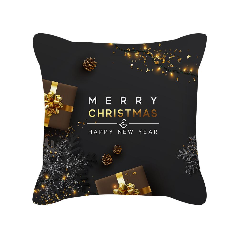 New Nordic Christmas Golden Sofa Pillow Cover Bedside Cushion Cover