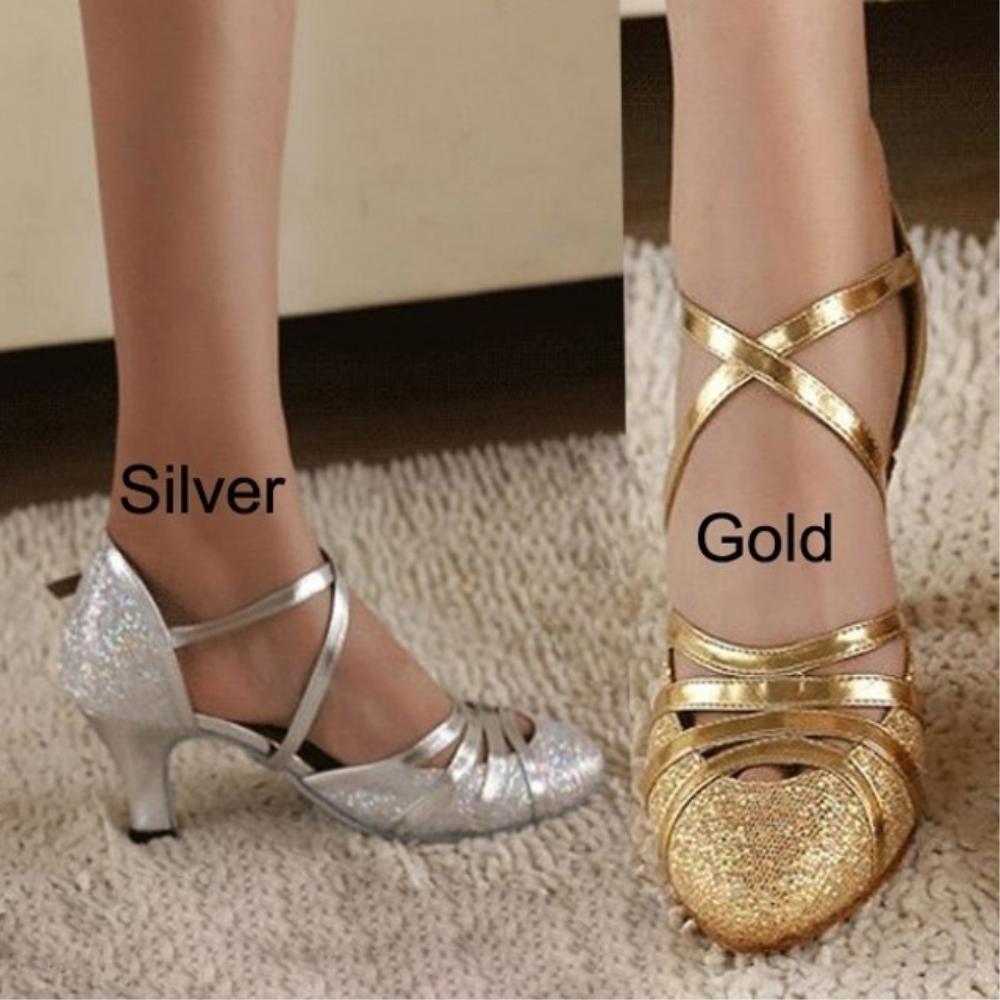 Dámské boty na vysokém podpatku Latina 6cm Dámské Boty Bling Boty pro společenský tanec
