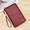 RFID Passport Holder PU Leather Travel Wallet Card Holder Zipper Organizer Wristlet Travel Document Wallet