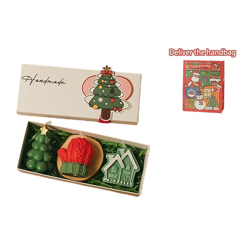 Christmas Scented Candle Gift Set Winter Soys Candle Christmas Home Decors Christmas Aromatherapys Candle Holiday Gift