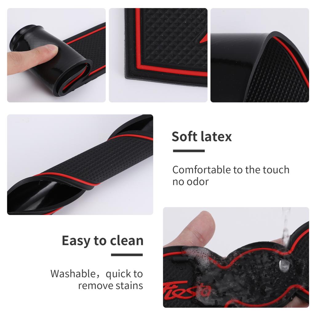 Auto Door Groove Pad Car Dust-proof Gate Slot Cushions Car Interior Dcoration Mat for Ford Fiesta 2009-2014
