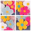 Embroidery Patch Plush Design Bright Color Decorative DIY Colored Floral Cloth Patch Cheongsam Badge for Gift