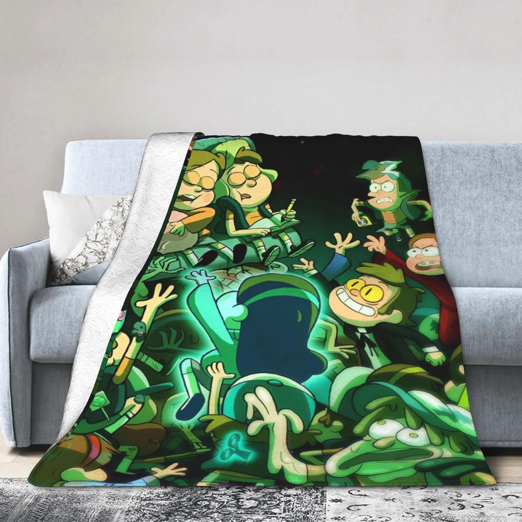 Gravity Falls Koc Flanelowy Bill Cipher Przygoda Animowany Niesamowity Koc Rzutowy do Domu Hotelu Kanapy Narzuta