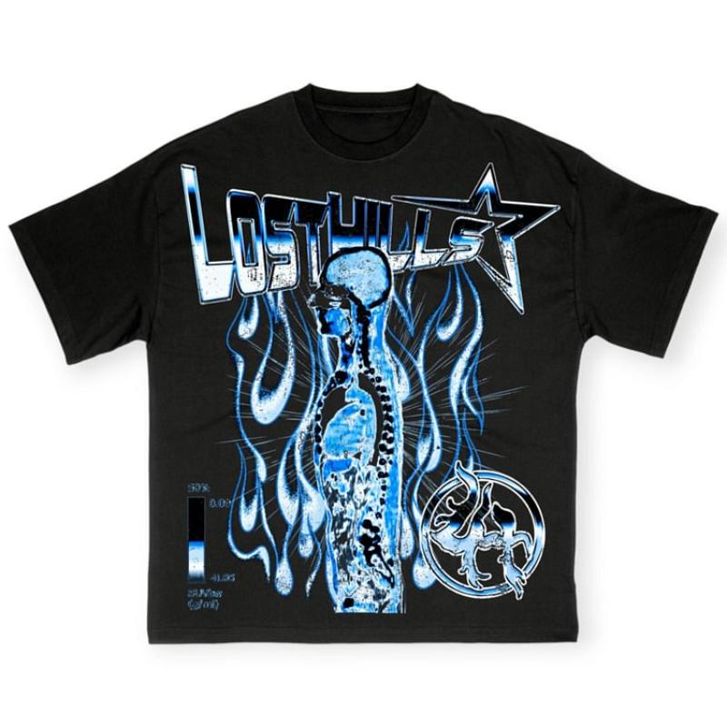 

Lost in The Hills X Youngboy Abstract HuUnisex Flame Graphics Cotton TShirt Unisex Y2K Vintage Oversize Tshirt Streetwear Women Tops 2XL