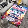 Scripture-Inspired Colorful Carpet Non-slip Rug Suitable for Living Room and Bedroom Sofas