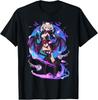 Tricou cu Estetică Japoneză, Demon Girl, Waifu, Kawaii, Artă Otaku