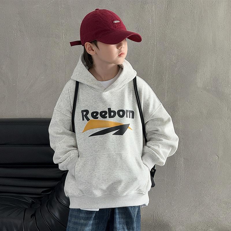 

Спортивное худи для мальчиков: Весенне-осенний стиль 2025 года для детей старшего возраста 160 cm светло-серый