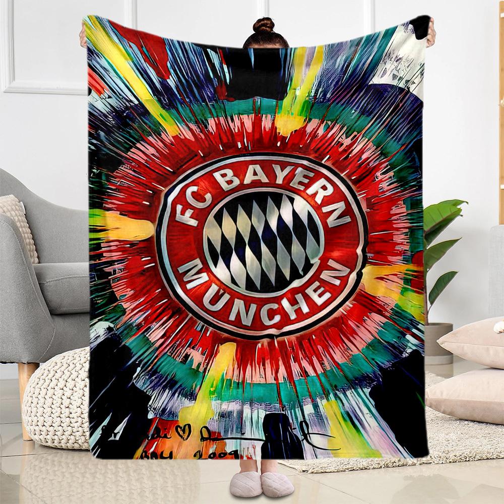 Bayern Munich Blanket Soft Warm Cozy Great for Bed Couch Office Chair for All Seasons Stylish Decor Best Holiday Gift for Friends Family