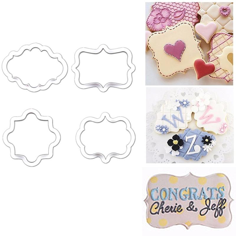 1 buc Vintage placă cadru Cookie Cutter Set Plastic biscuiți mucegai tort decorare instrumente Cookie mucegai