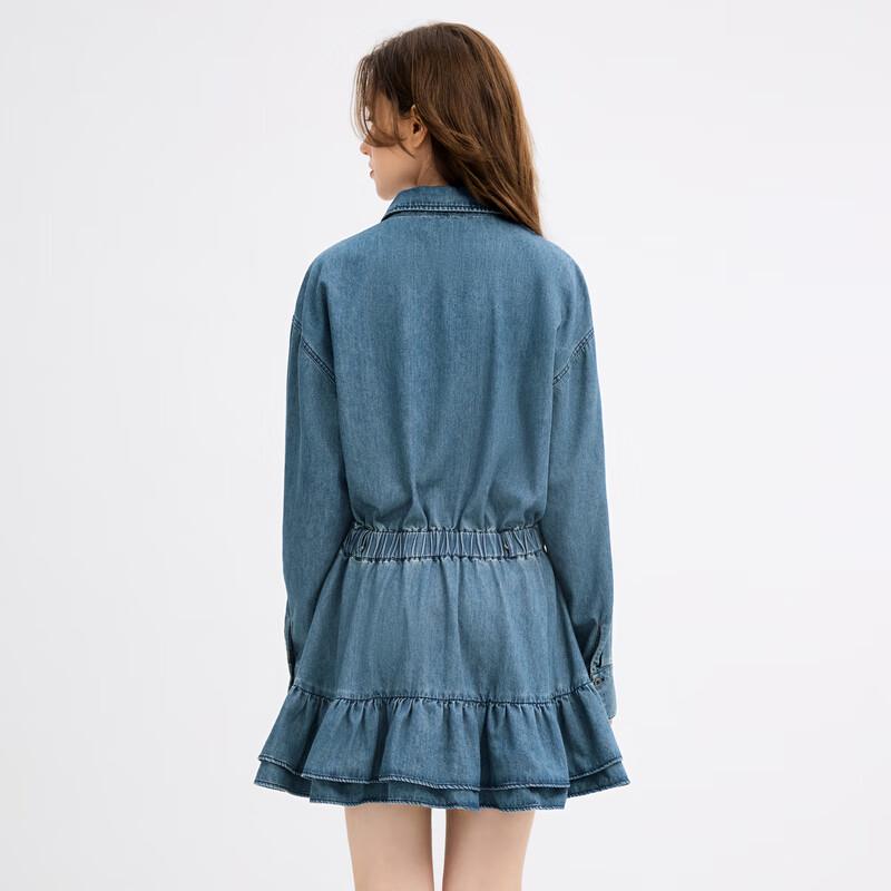 LEDIN Fashion Denim Shirt Dress