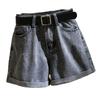 Women's High-Waisted Rolled-Up Denim Shorts - Summer 2022 Collection