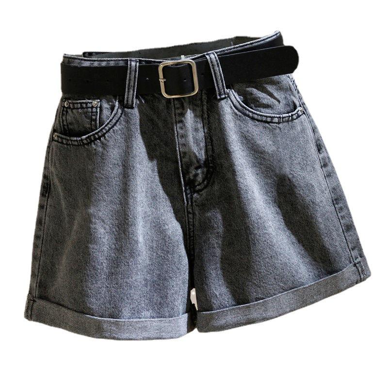 Women's High-Waisted Rolled-Up Denim Shorts - Summer 2022 Collection