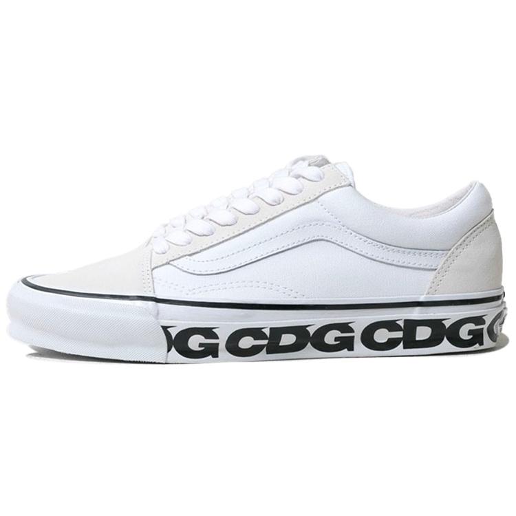Vans x COMME des GARCONS CDG Old Skool Casual Skateboarding Shoes Unisex White Men s VN0A4P3XQLZ EU 36.5