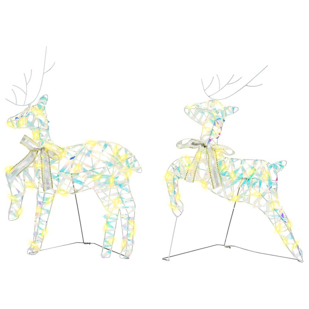 LED Reindeer 5 Pcs. 40 LEDs Multicolor 42 X 15 X 64 Cm PET