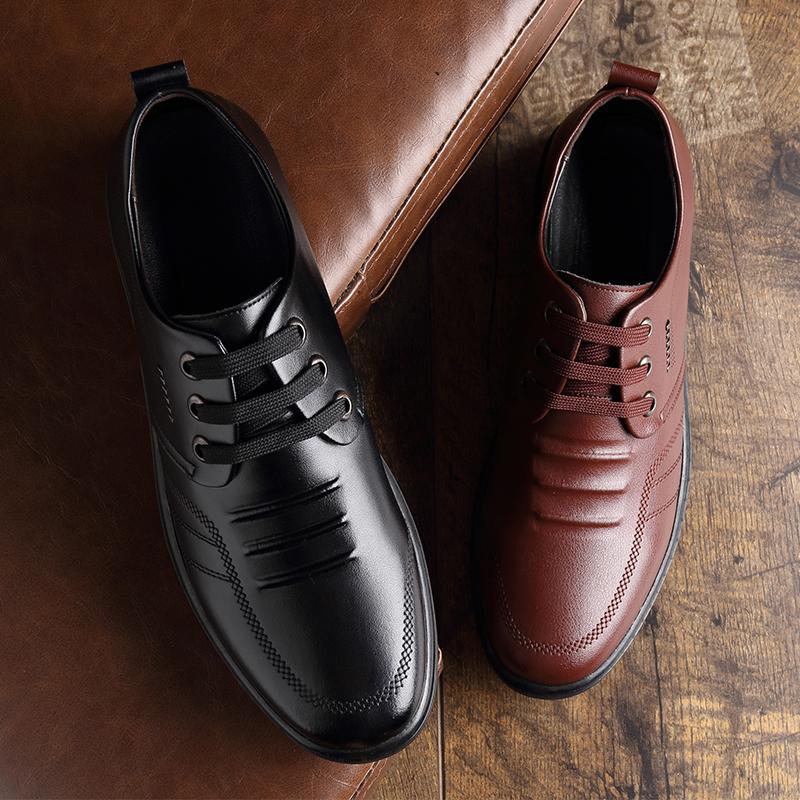 Italian Mens Shoes Casual Lightweight Luxury   Men Leather Moccasins Comfy Bsiness Dress Oxfords Shoes Man Flats