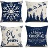 Short Plush Material Pillowcasehome Decor Christmas-Themed Patterns Cushion Covers Pattern Cushion Cover Suitable For Sofa Bedro