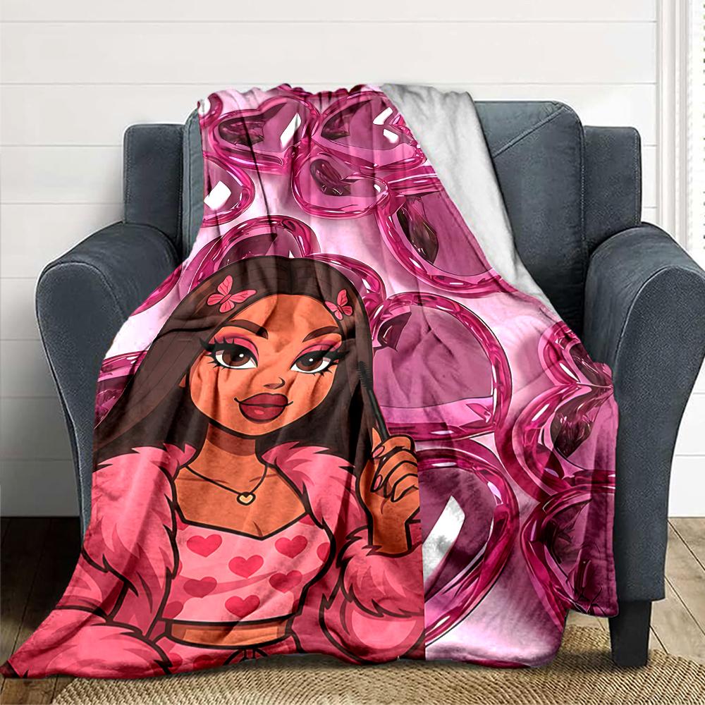 1Pc Purple Fashion Fantasy Blanket For Couch Bed Plush Cozy Fuzzy Blanket Super Soft Warm Blankets For Fall And Winter 091836