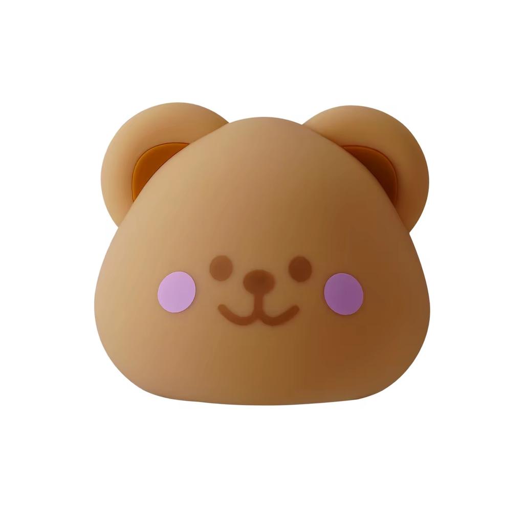 Cartoon Silicone Night Light for Kids Bedroom USB Rechargeable Soft Touch Animal Lamp Nursery Gift