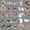 50 Horse Graffiti Stickers Personalized Cartoon Animal Creative Decoration Mobile Phone Case Water Cup Suitcase Stickers