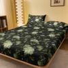 1 Lenzuolo con Angoli Matto Stampato a Fiori Pianta Semplice Moderno, Copriletto Stampato per Camera da Letto, Biancheria da Letto (Federe escluse)