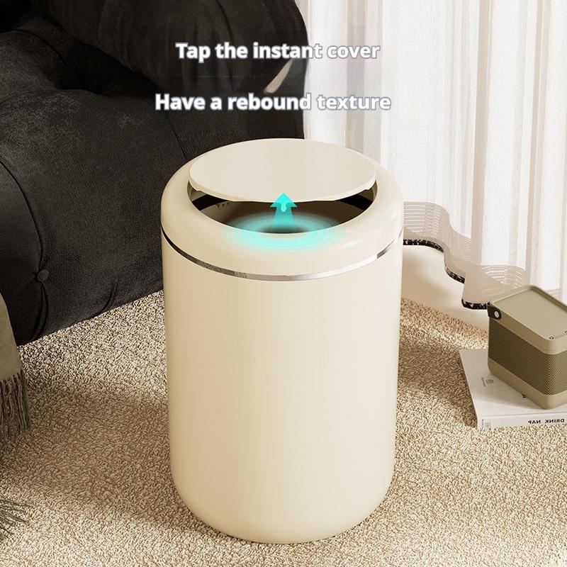 Trash Can with Pop-up Lid Waterproof with Cover Room Kitchen Toilet Bathroom Waste Storage Box Desktop Storage Box Home Supplies