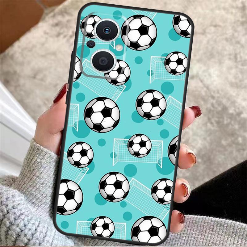 Football Soccer Ball Case For OPPO Reno 8 7 Lite Reno 3 4 5 6 Lite 8T 4Z 5Z Find X5 X2 X3 Lite Neo X6 Pro Cover