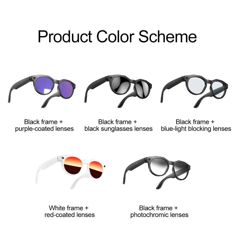 Multifunctional Smart AI Photo Glasses 100+ Language Translation Object Recognition 800W Pixel Video Recording Bluetooth Call Smart Eyeglasses Unisex
