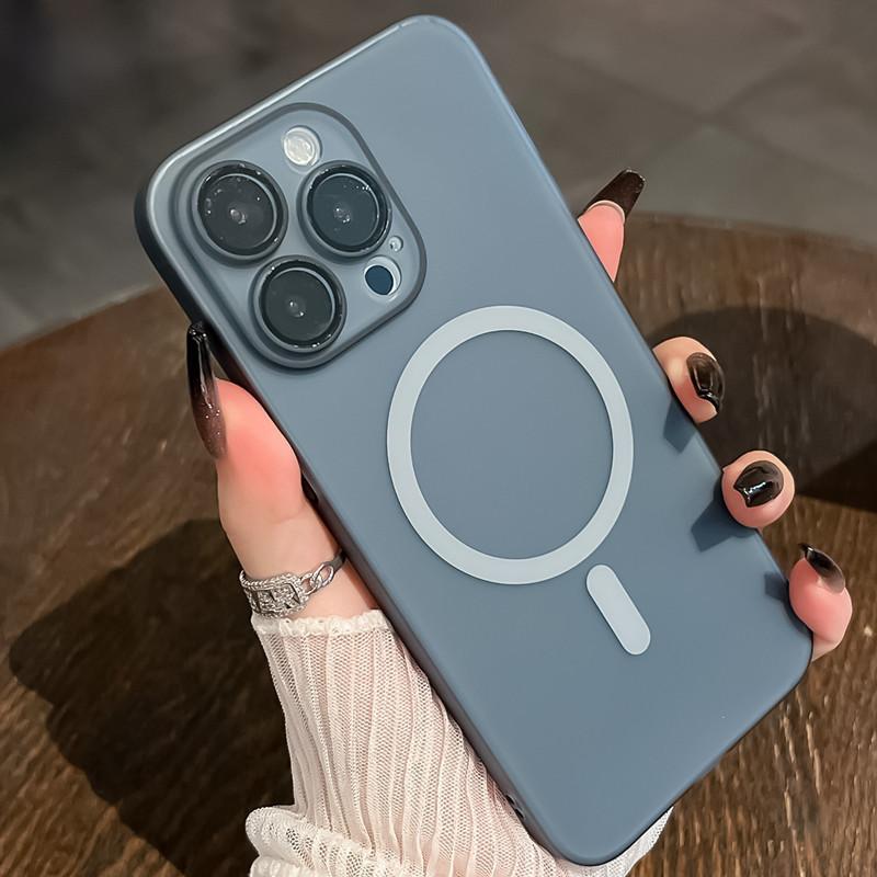 

Applicable To IPhone16promax Mobile Phone Case Lens Film Ultra-thin Ice Fog Matte Magnetic Suction PC Case Apple 14 iPhone 11