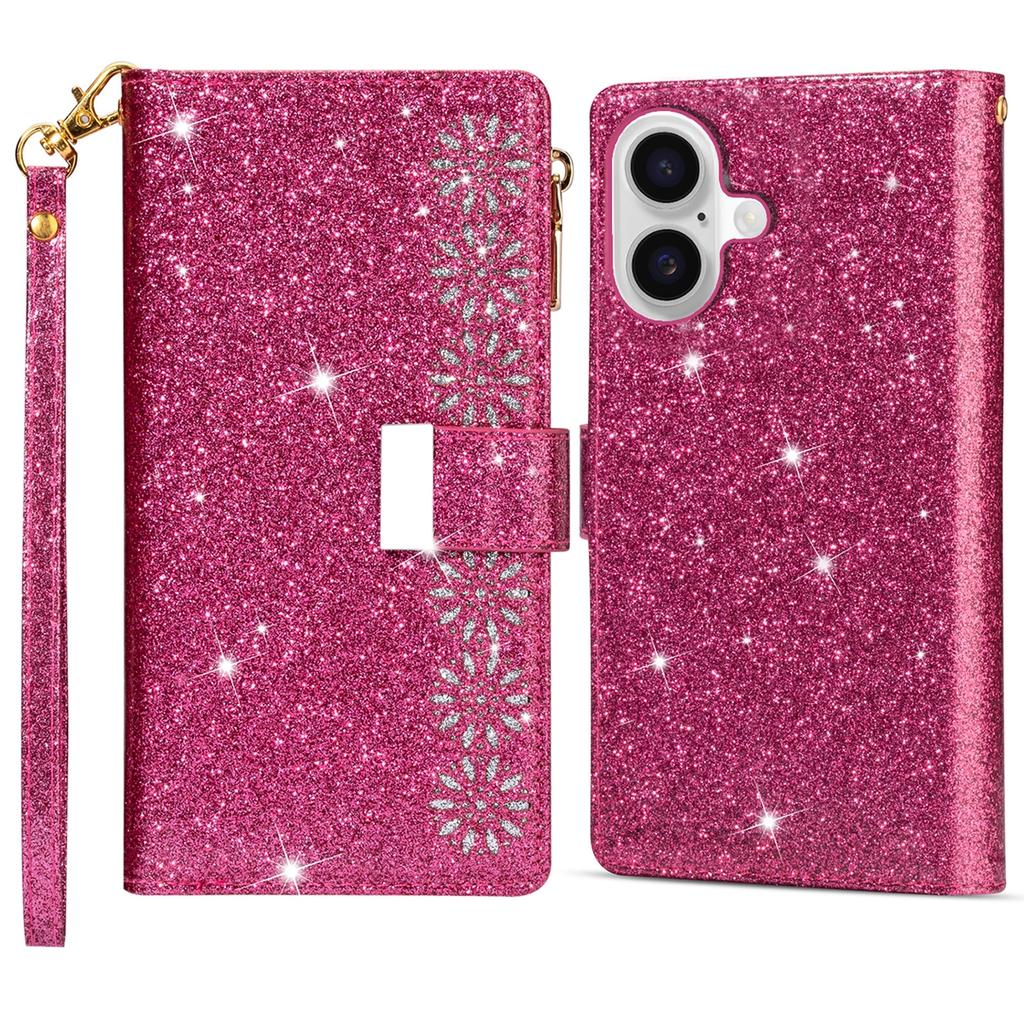 For iPhone 16 Plus Case Starry Sky Carving Leather Wallet Phone Cover