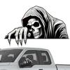 Car Mirror Stickers Decor Scary Skull Motorcycle Decal Decor Waterproof Adhesive Automotive Decoration Fade-Proof Automotive