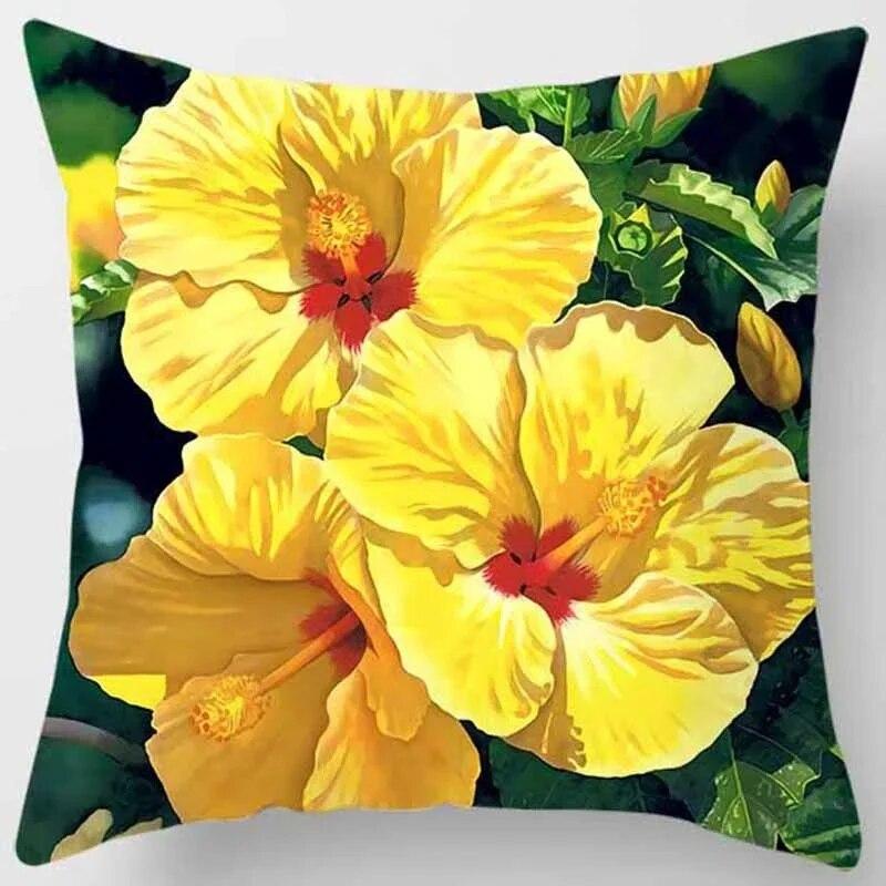 Fashion yellow decorative pillowcase, living room sofa office seat waist cushion  cover  aesthetic home decoration
