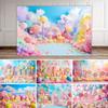 Fantasy World Candy House Theme Decoration Background, Fairy Tale Style Studio Photography Children's Portrait Shooting Backdrop
