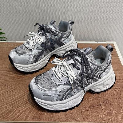 Platform Dad Shoes 22 Spring and Autumn New Retro Sports and Leisure Shoes Color Matching Running Shoes