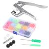 Snap Fasteners Kit Sewing Button Punching Machine Hand Pressing Pliers Tools Set